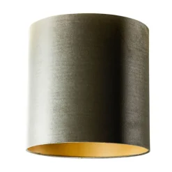 QAZQA Lampenschirme*Samtlampenschirm grün mit goldener Innenseite 40/40/40