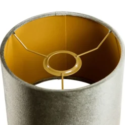 QAZQA Lampenschirme*Samtlampenschirm grün mit goldener Innenseite 18/18/14