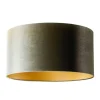 QAZQA Lampenschirme*Samtlampenschirm grün mit goldener Innenseite 50/50/25