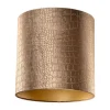 QAZQA Lampenschirme*Samtlampenschirm Krokodil-Design mit goldener Innenseite 40/40/40