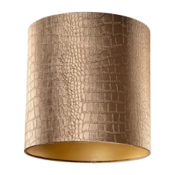 QAZQA Lampenschirme*Samtlampenschirm Krokodil-Design mit goldener Innenseite 40/40/40