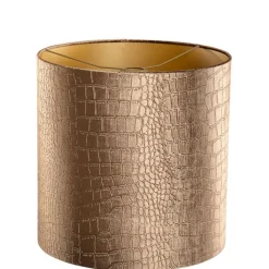 QAZQA Lampenschirme*Samtlampenschirm Krokodil-Design mit goldener Innenseite 40/40/40