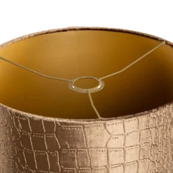 QAZQA Lampenschirme*Samtlampenschirm Krokodil-Design mit goldener Innenseite 35/35/20