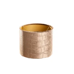 QAZQA Lampenschirme*Samtlampenschirm Krokodil-Design mit goldener Innenseite 18/18/14