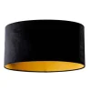 QAZQA Lampenschirme*Samtlampenschirm schwarz oval 50/33/25