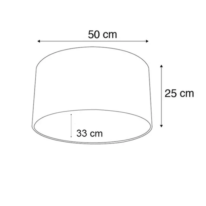 QAZQA Lampenschirme*Samtlampenschirm schwarz oval 50/33/25