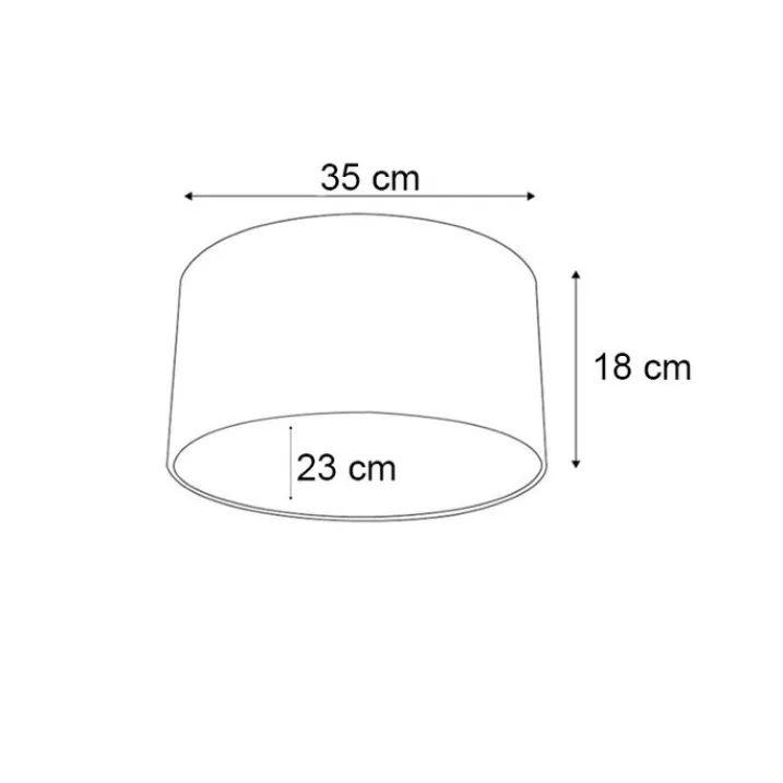 QAZQA Lampenschirme*Samtlampenschirm schwarz oval 35/23/18
