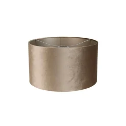 QAZQA Lampenschirme*Samtlampenschirm Taupe 35/35/20
