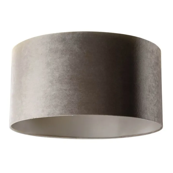 QAZQA Lampenschirme*Samtlampenschirm Taupe 50/50/25