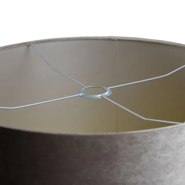 QAZQA Lampenschirme*Samtlampenschirm Taupe 50/50/25