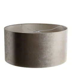QAZQA Lampenschirme*Samtlampenschirm Taupe 50/50/25