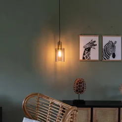 QAZQA Smarte Pendelleuchten|Pendelleuchten*Schicke Hängelampe aus Messing mit Rauchglas inkl. WLAN A60 - Vidra