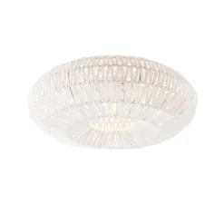 QAZQA Smarte Deckenleuchten|Deckenleuchten*Schicke Retro-Deckenleuchte weiß inkl. WLAN A60 - Lina