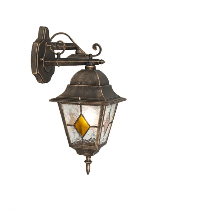 QAZQA Smarte Außenbeleuchtung|Außenwandleuchten*Schicke Vintage Außenwandlaterne Bronze inkl. Wifi A60 - Antigua