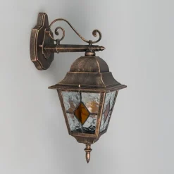 QAZQA Smarte Außenbeleuchtung|Außenwandleuchten*Schicke Vintage Außenwandlaterne Bronze inkl. Wifi A60 - Antigua