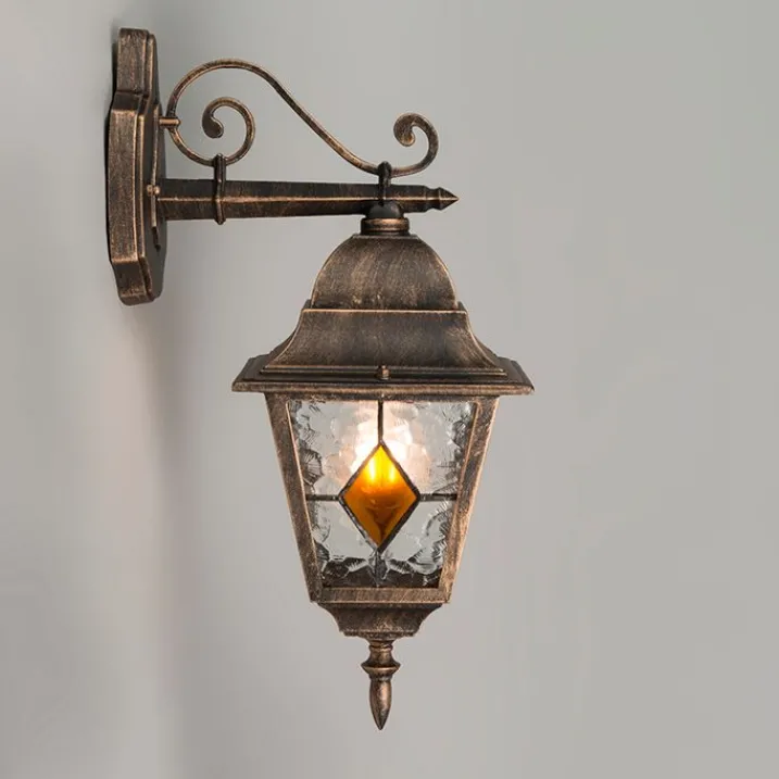 QAZQA Smarte Außenbeleuchtung|Außenwandleuchten*Schicke Vintage Außenwandlaterne Bronze inkl. Wifi A60 - Antigua