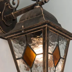 QAZQA Smarte Außenbeleuchtung|Außenwandleuchten*Schicke Vintage Außenwandlaterne Bronze inkl. Wifi A60 - Antigua