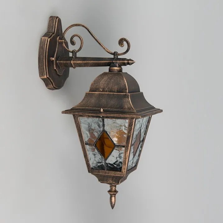 QAZQA Smarte Außenbeleuchtung|Außenwandleuchten*Schicke Vintage Außenwandlaterne Bronze inkl. Wifi A60 - Antigua