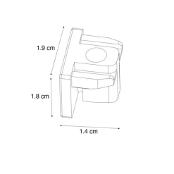 QAZQA Deckenstrahler|Aufbaustrahler*Schienenabschluss schwarz 1-phasig - Slimline
