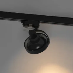 QAZQA Schlafzimmerlampen|Küchenlampen*Schienenspot Schwarz für 3-Phasen Schiene GU10 111mm - 3-Phasen Master Honey
