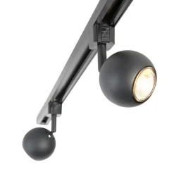 QAZQA Deckenstrahler|Aufbaustrahler*Schienensystem Gissi 3 schwarz