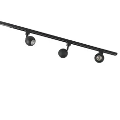 QAZQA Deckenstrahler|Aufbaustrahler*Schienensystem Gissi 3 schwarz