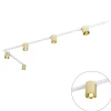 QAZQA Deckenstrahler|Aufbaustrahler*Schienensystem Gold und Weiß mit 5 Spots 1-phasig - Rondoo Up