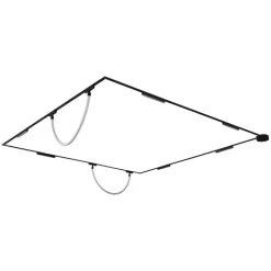 QAZQA Led-Strahler|Deckenstrahler*Schienensystem mit 6 Deckenleuchten und 2 Pendelleuchten Schwarz 1-phasig - Magnetic Marra Tautau