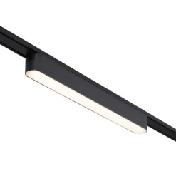 QAZQA Led-Strahler|Deckenstrahler*Schienensystem mit 6 Deckenleuchten und 2 Pendelleuchten Schwarz 1-phasig - Magnetic Marra Tautau