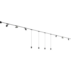 QAZQA Led-Strahler|Deckenstrahler*Schienensystem mit 10 Leuchten Schwarz 1-phasig - Magnetic Eggy Puk