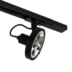QAZQA Deckenstrahler|Aufbaustrahler*Schienensystem mit 3 Punkten schwarz 1-phasig - Go