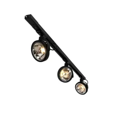 QAZQA Deckenstrahler|Aufbaustrahler*Schienensystem mit 3 Punkten schwarz 1-phasig - Go