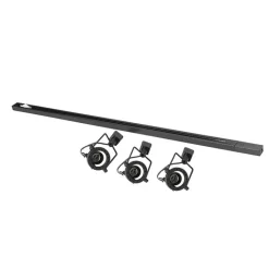 QAZQA Deckenstrahler|Aufbaustrahler*Schienensystem mit 3 Spots 1-phasig schwarz - Sulux