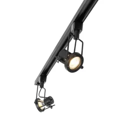 QAZQA Schlafzimmerlampen|Küchenlampen*Schienensystem mit 5 Spots 1-phasig schwarz - Sulux