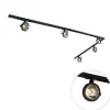 QAZQA Schlafzimmerlampen|Küchenlampen*Schienensystem mit 5 Spots schwarz 1-phasig - Go