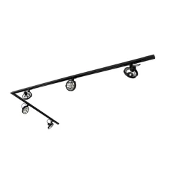 QAZQA Schlafzimmerlampen|Küchenlampen*Schienensystem mit 5 Spots schwarz 1-phasig - Go