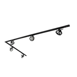 QAZQA Schlafzimmerlampen|Küchenlampen*Schienensystem mit 5 Spots schwarz 1-phasig - Go