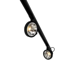 QAZQA Schlafzimmerlampen|Küchenlampen*Schienensystem mit 5 Spots schwarz 1-phasig - Go