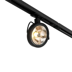 QAZQA Schlafzimmerlampen|Küchenlampen*Schienensystem mit 5 Spots schwarz 1-phasig - Go