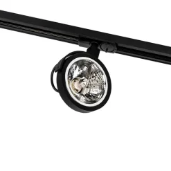 QAZQA Schlafzimmerlampen|Küchenlampen*Schienensystem mit 5 Spots schwarz 1-phasig - Go