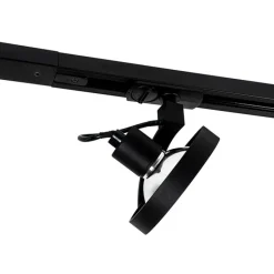 QAZQA Schlafzimmerlampen|Küchenlampen*Schienensystem mit 5 Spots schwarz 1-phasig - Go