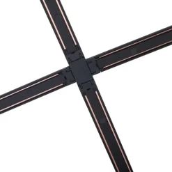 QAZQA Led-Strahler|Deckenstrahler*Schienensystem mit 6 Strahlern und 2 Pendelleuchten Schwarz 1-phasig - Magnetic Samson Cassie