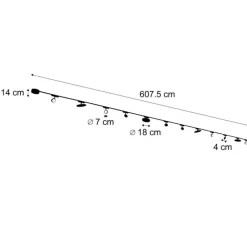QAZQA Schlafzimmerlampen|Küchenlampen*Schienensystem mit 8 Strahlern und 4 Deckenleuchten schwarz 1-phasig - Magnetic Lance Puk