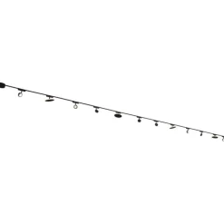 QAZQA Schlafzimmerlampen|Küchenlampen*Schienensystem mit 8 Strahlern und 4 Deckenleuchten schwarz 1-phasig - Magnetic Lance Puk