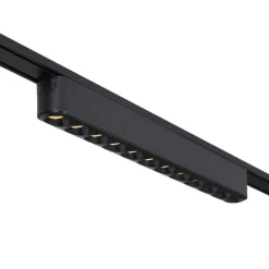 QAZQA Led-Strahler|Deckenstrahler*Schienensystem mit 8 Strahlern und 4 Deckenleuchten schwarz 1-phasig - Magnetic Gert Puntua