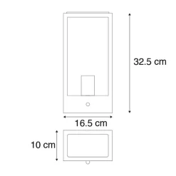 QAZQA Gartenbeleuchtung|Außenleuchten Mit Sensor*Schwarze Außenwandleuchte mit Dämmerungssensor - Rotterdam