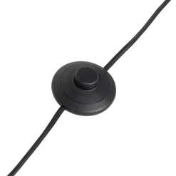 QAZQA Stehlampen|Wohnzimmerlampen*Schwarze Stehlampe mit schwarzem Faltenschirm und verstellbarem Arm – Ladas Deluxe