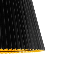 QAZQA Stehlampen|Wohnzimmerlampen*Schwarze Stehlampe mit schwarzem Faltenschirm und verstellbarem Arm – Ladas Deluxe