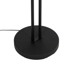 QAZQA Led-Stehlampen|Stehlampen*Schwarze Stehleuchte inkl. LED und Dimmer mit Leselampe - Kelso