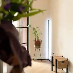 QAZQA Schlafzimmerlampen|Küchenlampen*Schwarze Stehleuchte inkl. LED mit RGB und Fernbedienung - Carla